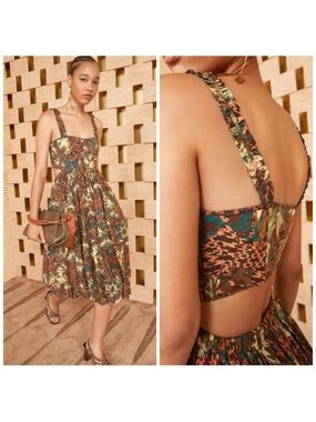 Ulla Johnson Olympia Midi Fit & Flare Dress NWT Size 6 Floral Print​